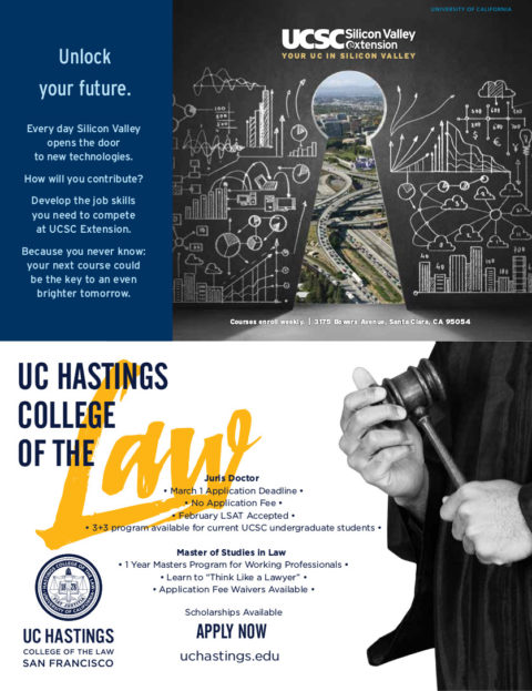 UCSC Magazine Fall 2017 inside front cover
